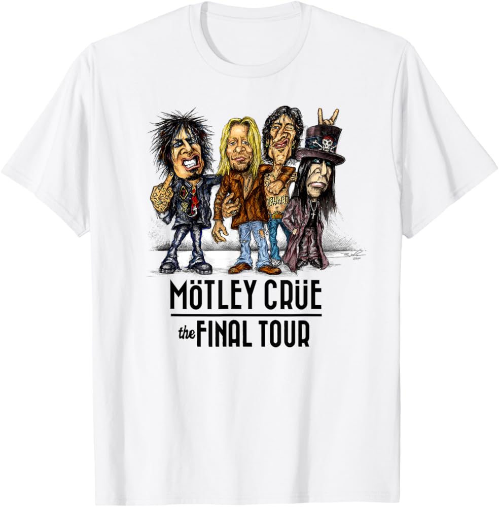MÖTLEY CRÜE FINAL TOUR Tシャツ Lサイズ Amazon.com: Mötley Crüe – The Final Tour Caricature T-Shirt